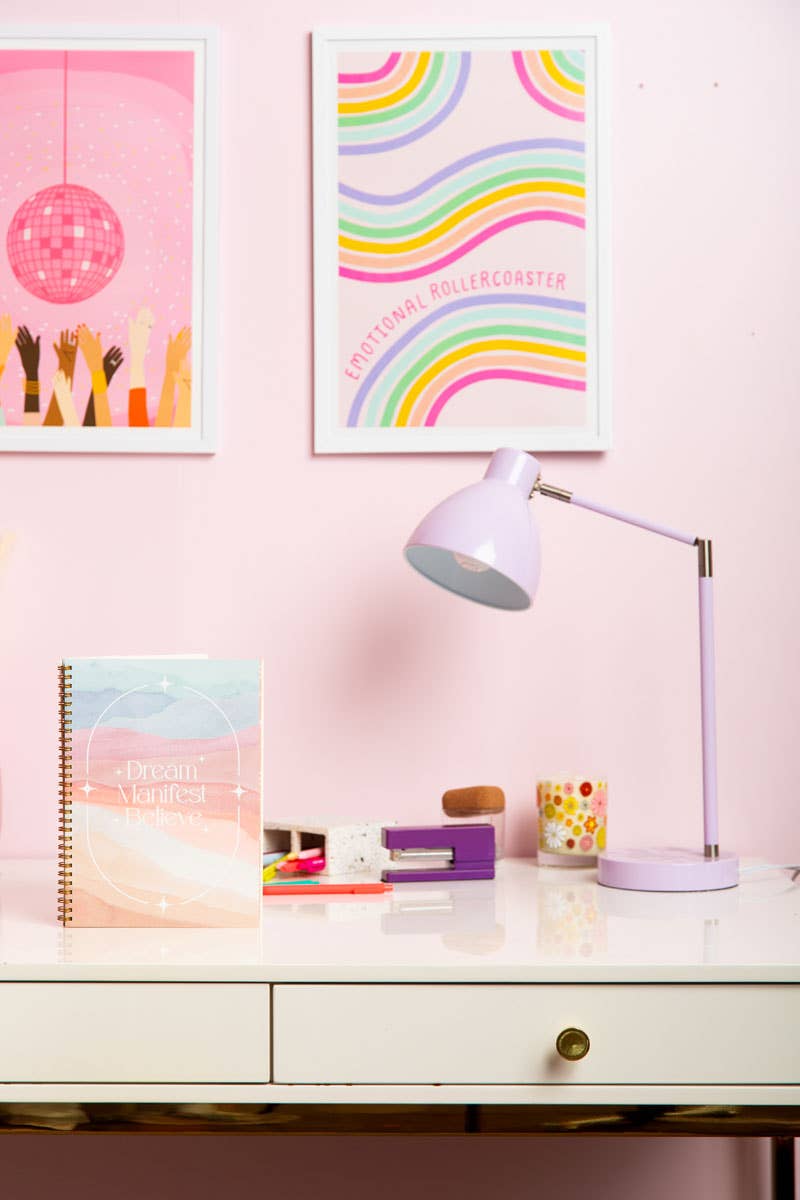 Large Perpetual Planner - Griddy Grid: Dream. Manifest. Believe.