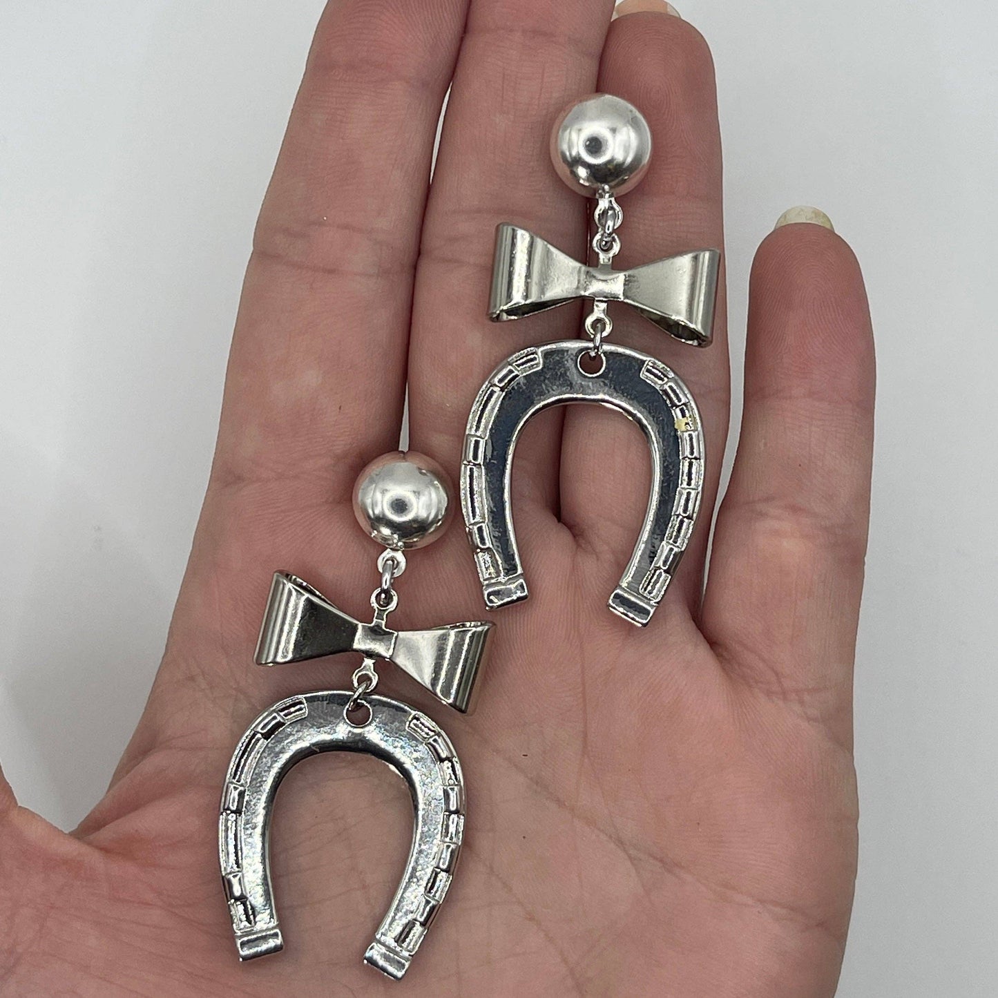 Coquette Cowgirl Earrings (NEW & silver plated)