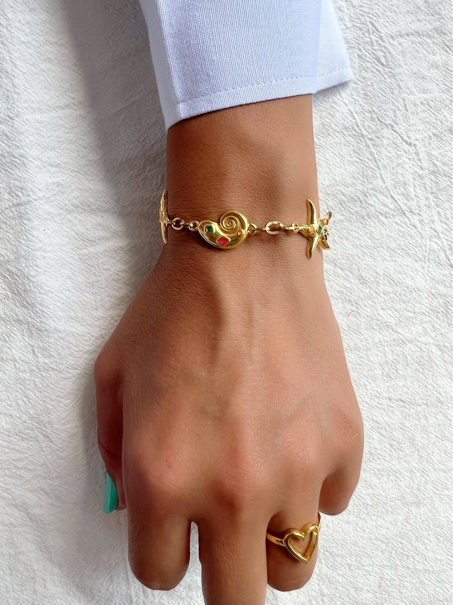 Beach in Greece Bracelet (stainless steel)