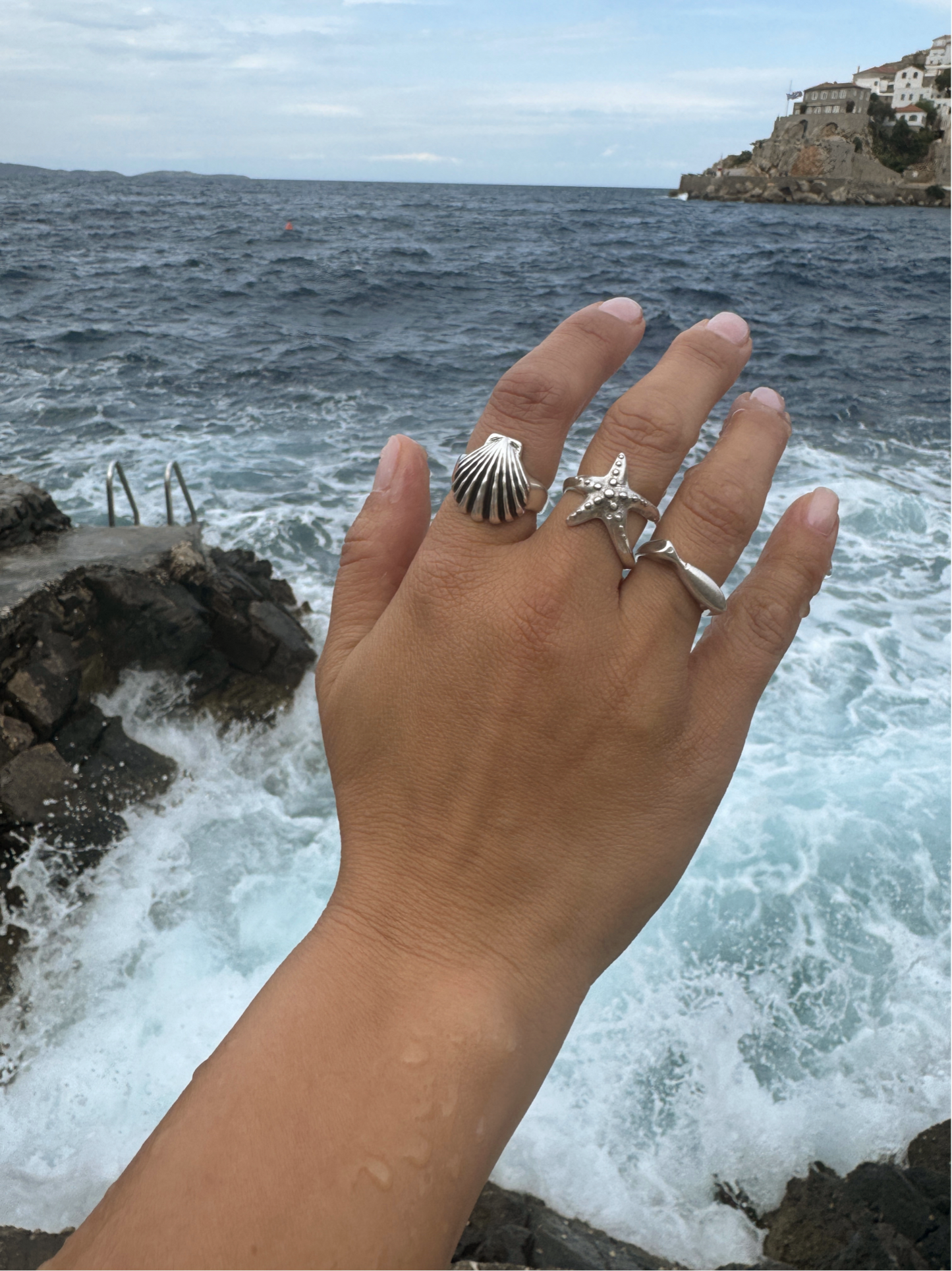 Mer Shell Ring (pewter)