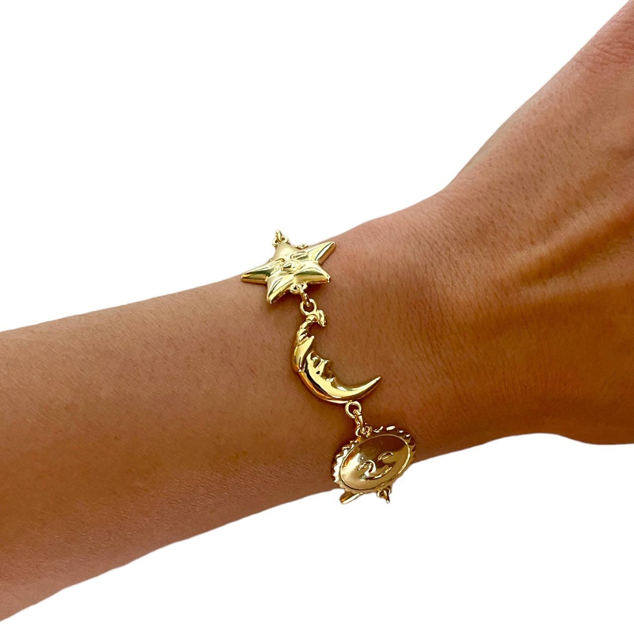 Many Moons Bracelet (DEADSTOCK & gold plated) Adjustable