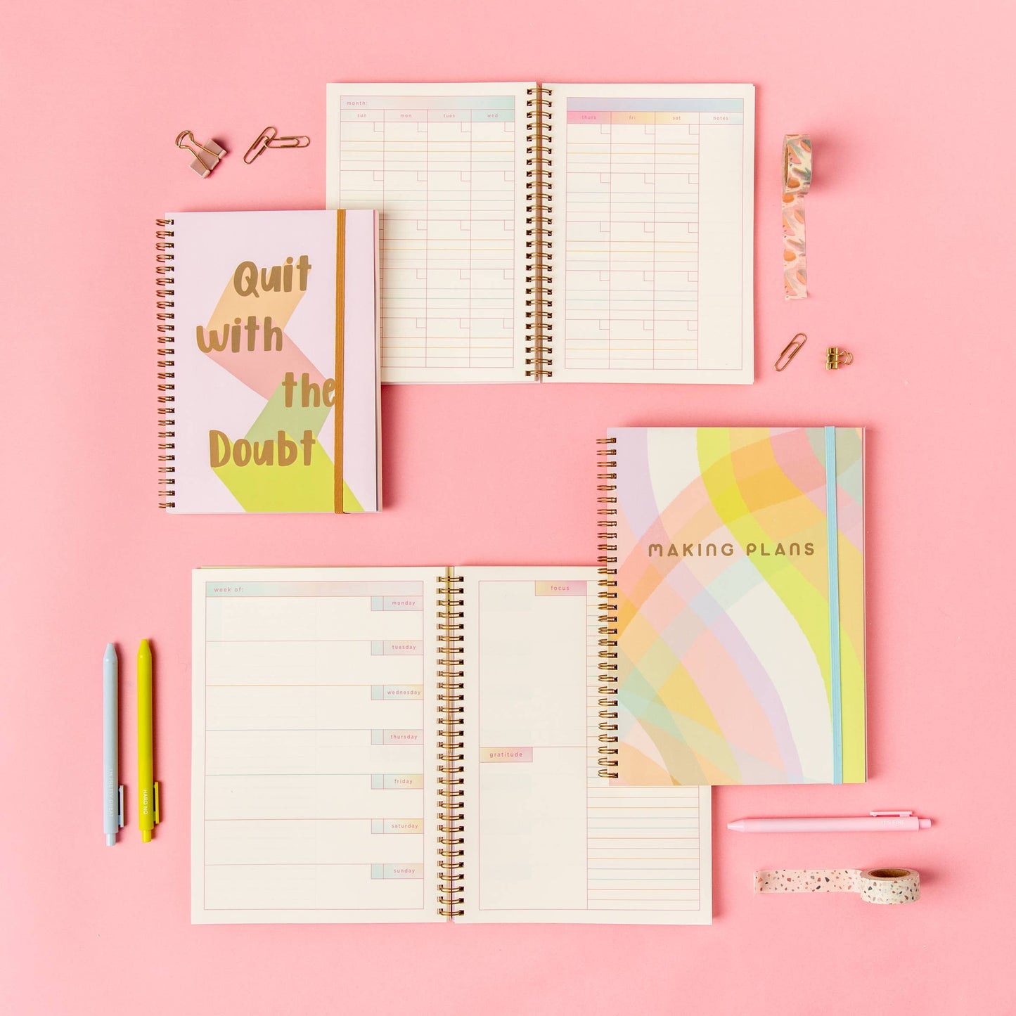 Large Perpetual Planner - Rainbow Gradient: Making Plans