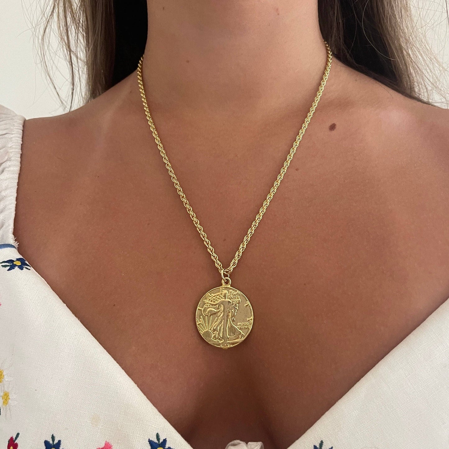 Mermaid Coin Necklace (DEADSTOCK)