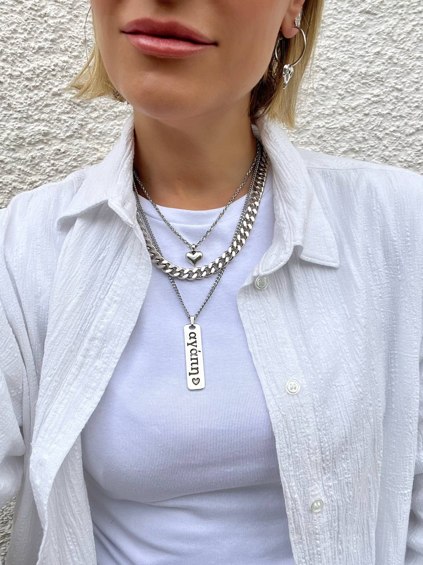 Manhattan Heart Necklace (stainless steel)