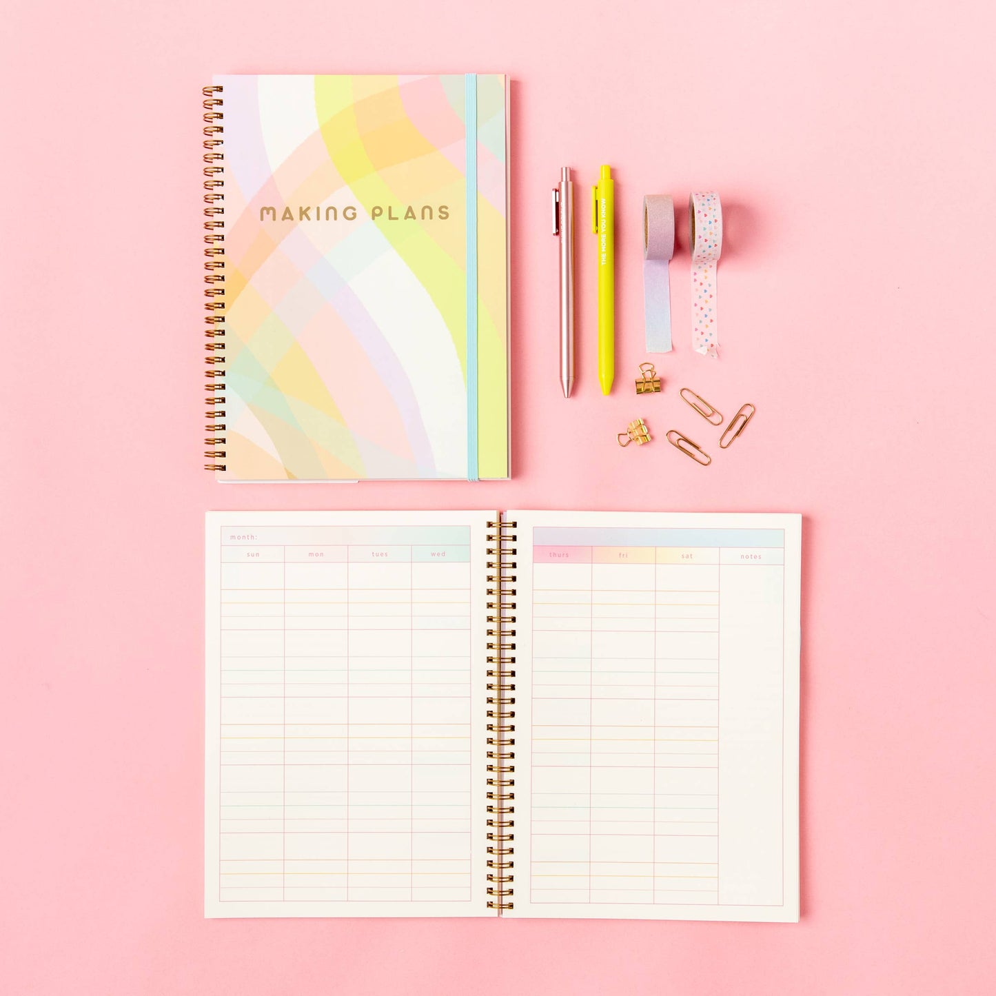 Large Perpetual Planner - Rainbow Gradient: Making Plans