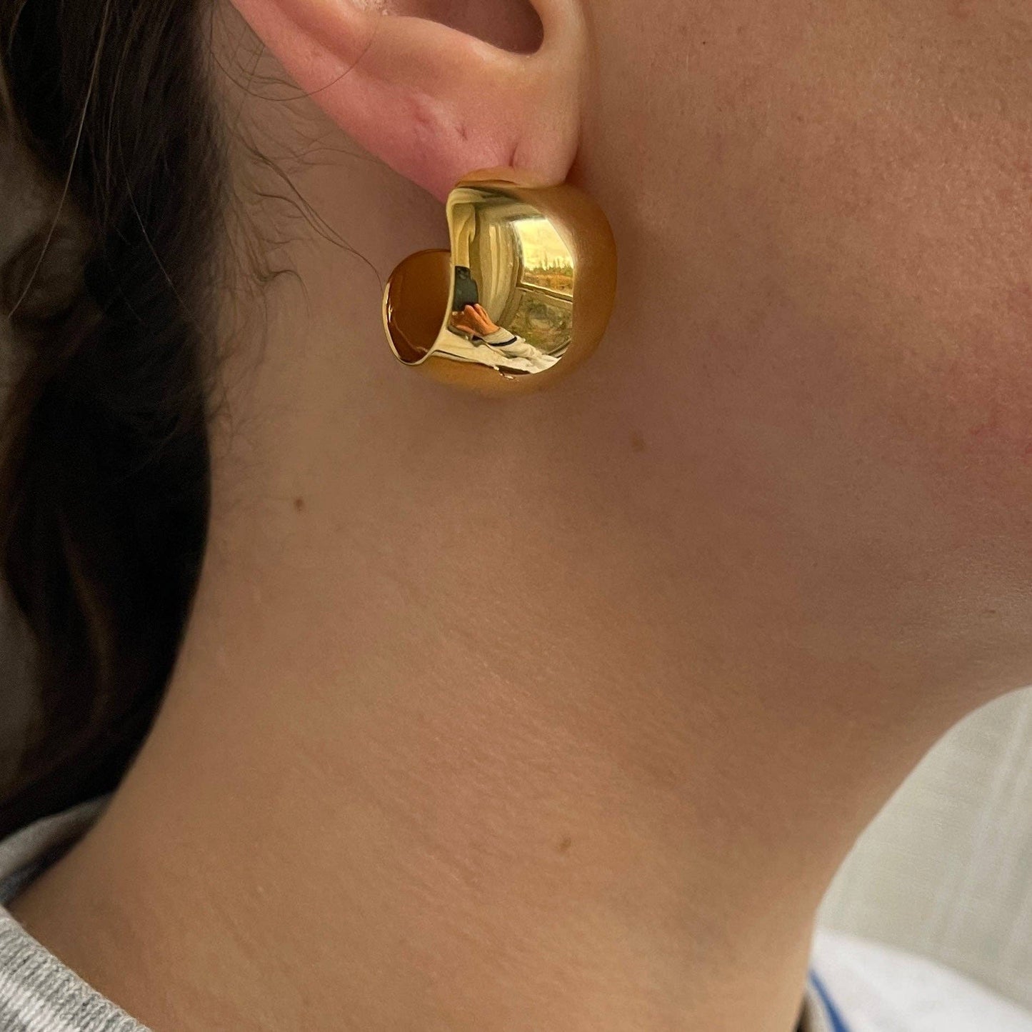 Sade Half-Hoop Earrings (DEADSTOCK & gold plated)