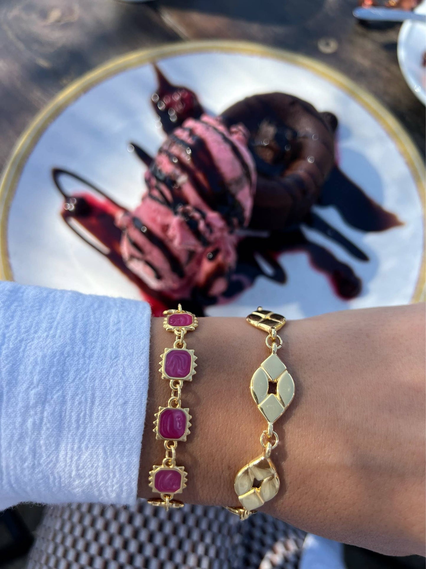 Triomphe Gold Bracelet (stainless steel)