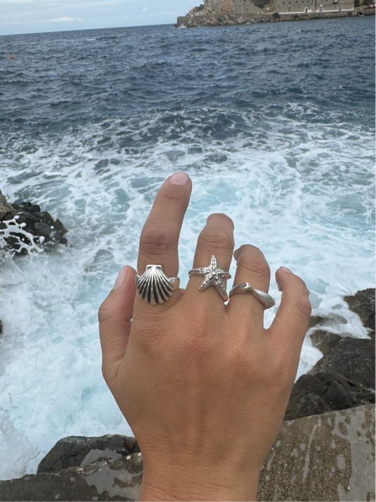 Starfish Silver Ring (pewter)