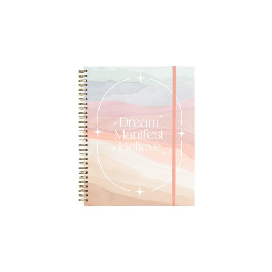 Large Perpetual Planner - Griddy Grid: Dream. Manifest. Believe.