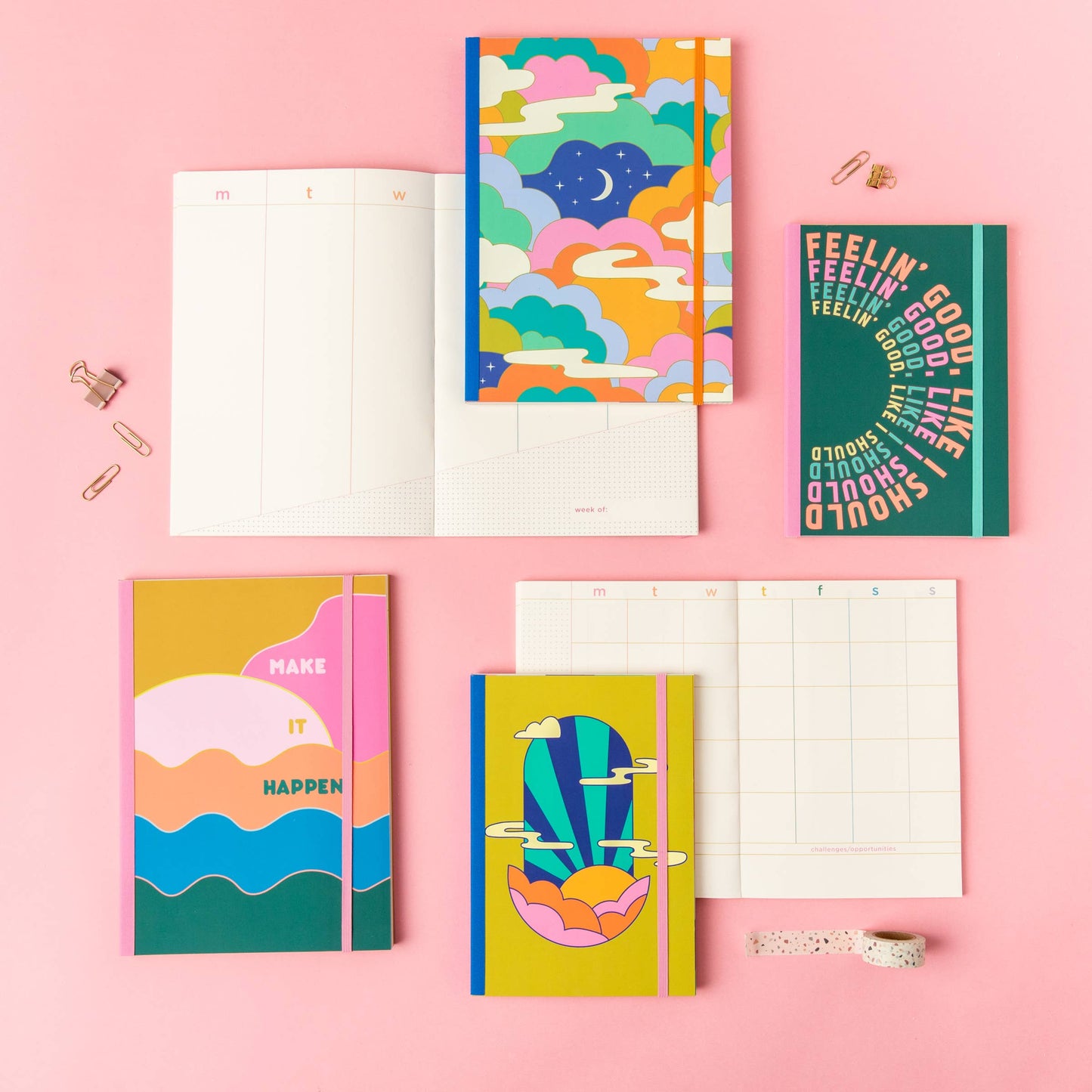Perpetual Planner - Clean & Colorful: Cosmic Clouds (large)