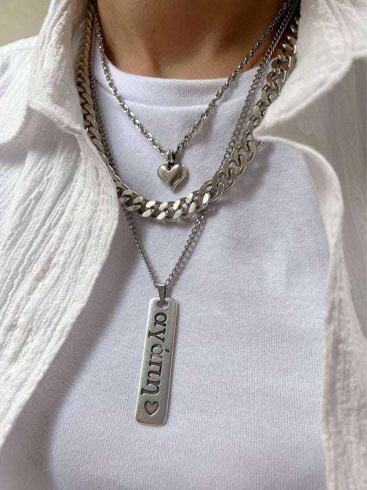 Manhattan Heart Necklace (stainless steel)