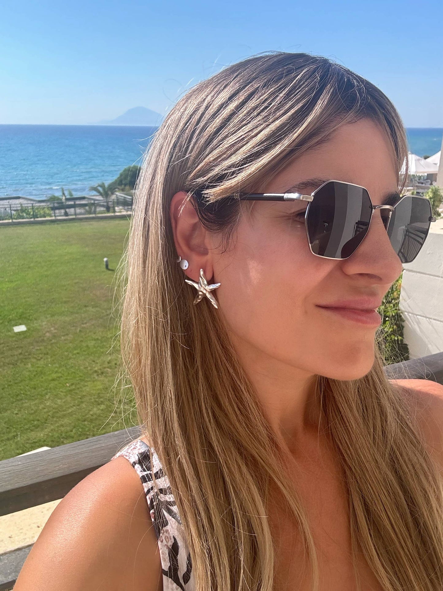 Ariel Starfish Earrings (pewter)