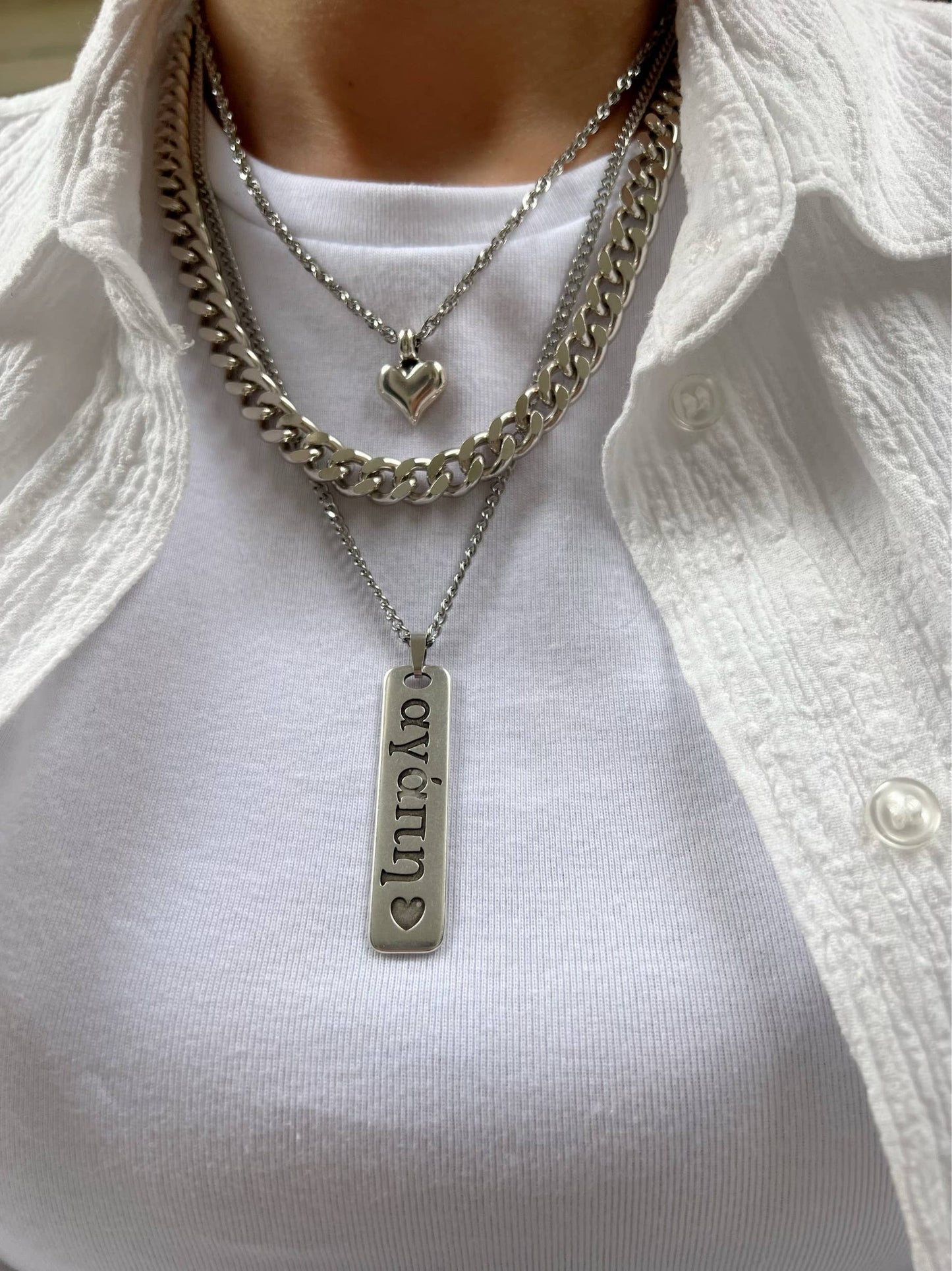 Manhattan Heart Necklace (stainless steel)