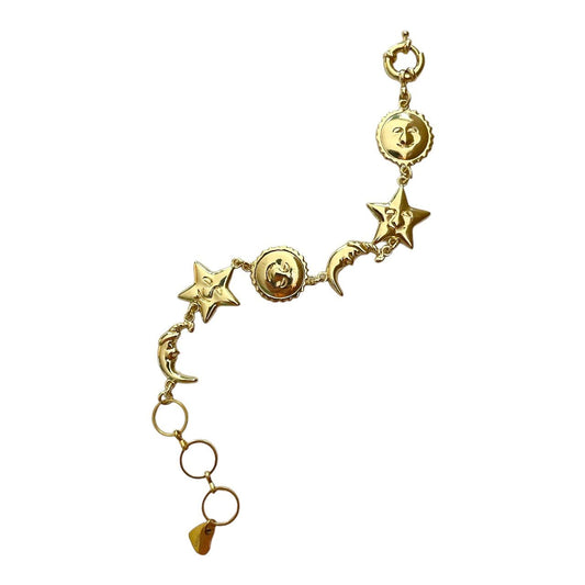 Many Moons Bracelet (DEADSTOCK & gold plated) Adjustable