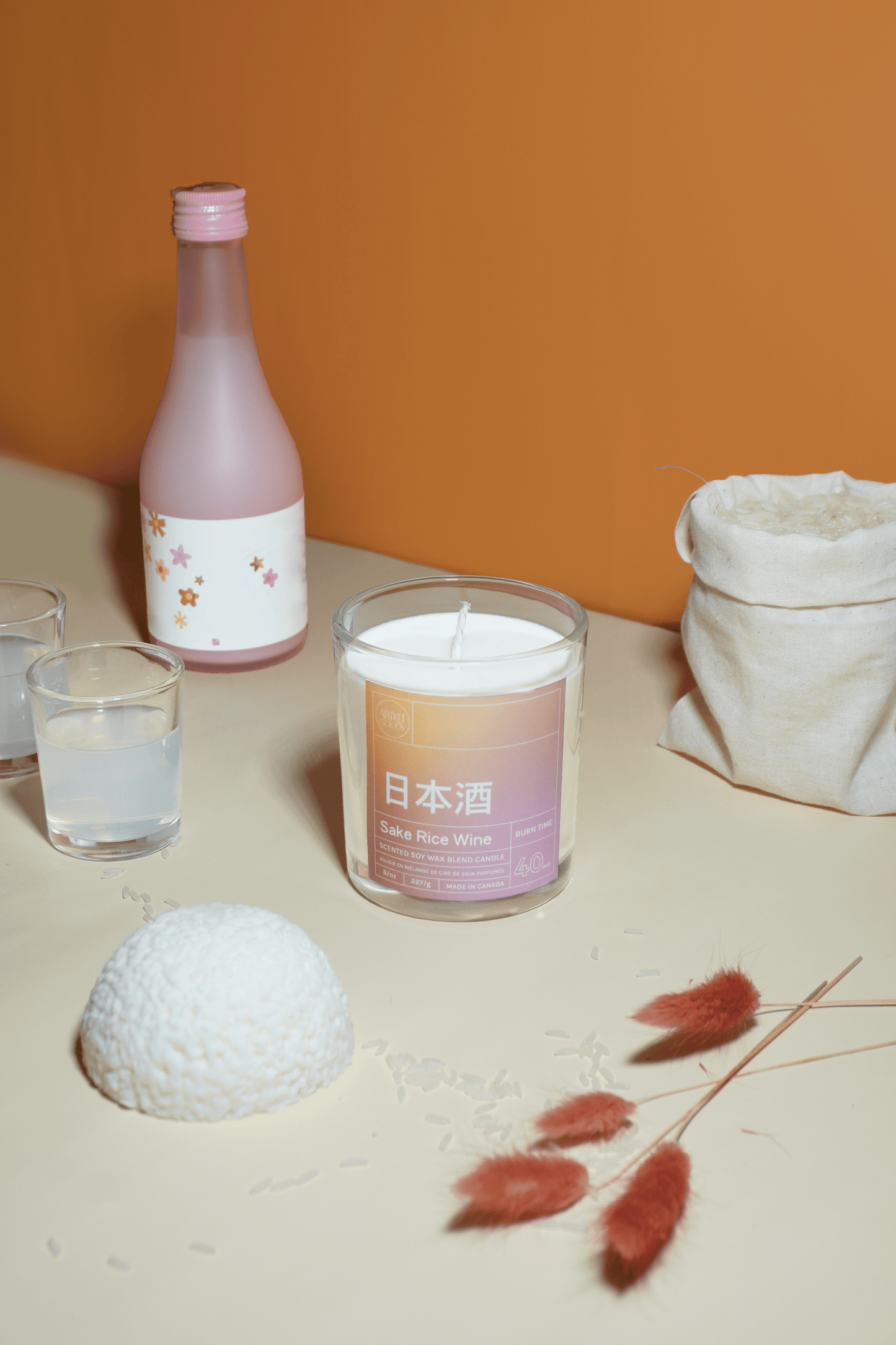 Sake Rice Wine Soy Wax Candle